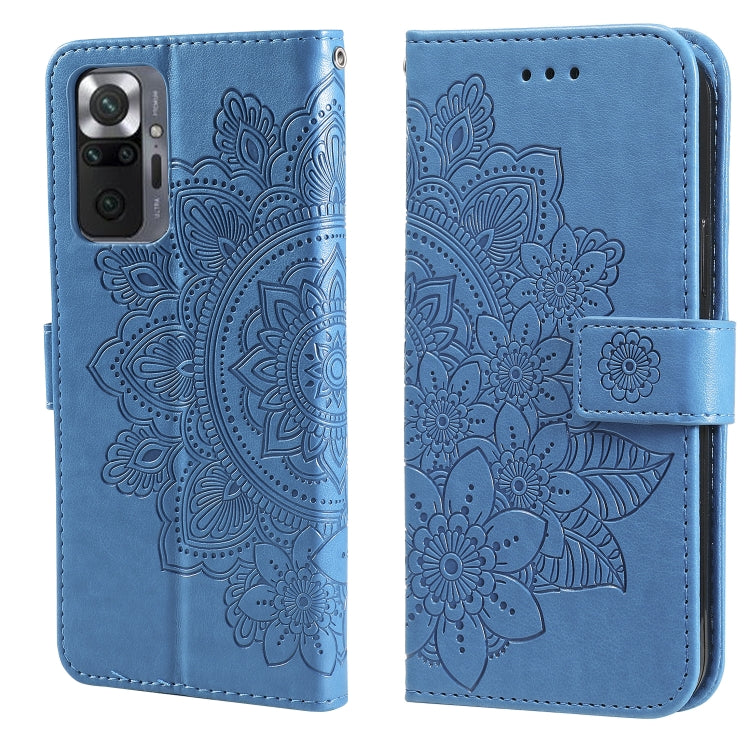 7-petal Flowers Embossing Pattern Horizontal Flip PU Leather Case with Holder & Card Slots & Wallet & Photo Frame, For Xiaomi Redmi 9C, For Xiaomi Redmi 9A, For Xiaomi Redmi K40/K40 Pro/Poco F3/ Mi 11i                                                   ...