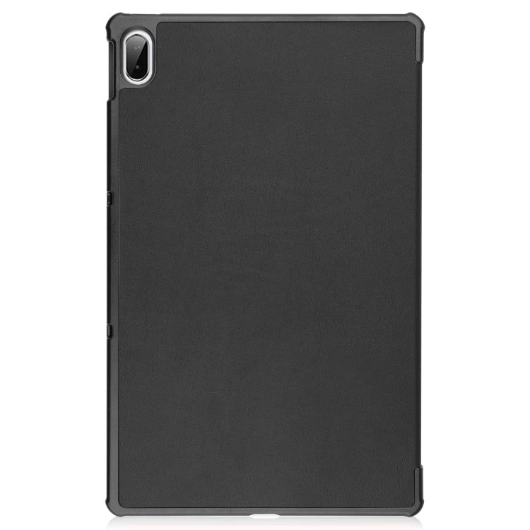 Custer Pattern Pure Color Horizontal Flip Leather Case with Sleep Function & Three-folding Holder, For Lenovo Pad Plus 11 2021