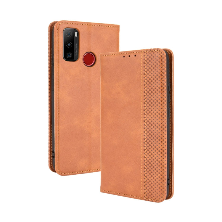 Magnetic Buckle Retro Crazy Horse Texture Horizontal Flip Leather Case with Holder & Card Slots & Photo Frame, For Motorola Moto G60 / Moto G40 Fusion, For OPPO Realme C11 2021 / Realme C20 / Realme C20a, For OPPO Reno5 A, For TCL 20 Pro 5G, For TCL 20...