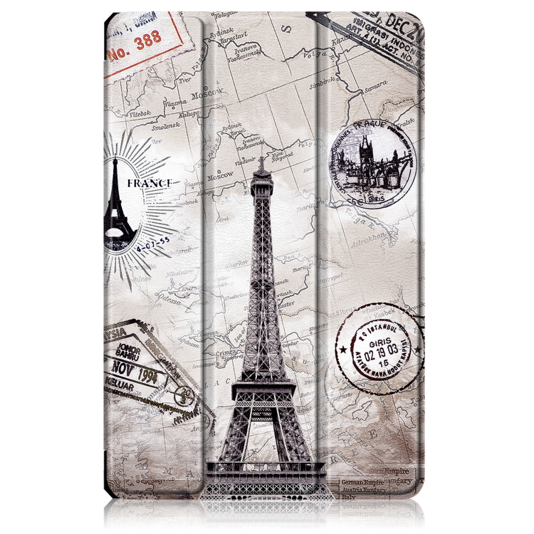 Painted Pattern PU + TPU Horizontal Flip Leather Case with Three-folding Holder & Wake-up / Sleep Function, For Lenovo Tab P11 Pro TB-J716F /J706F
