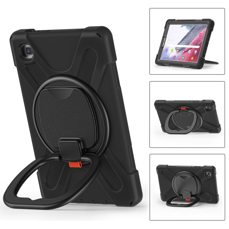 Silicone + PC Protective Case with Holder & Shoulder Strap, For Samsung Galaxy Tab A7 Lite T220 / T225