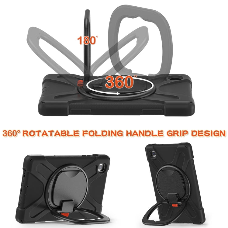 Silicone + PC Protective Case with Holder & Shoulder Strap, For Samsung Galaxy Tab A7 Lite T220 / T225