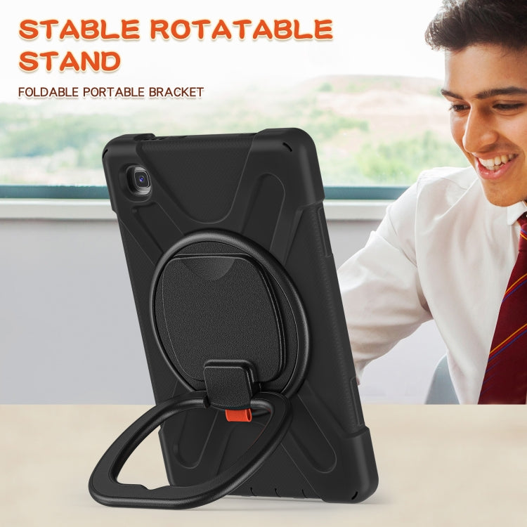 Silicone + PC Protective Case with Holder & Shoulder Strap, For Samsung Galaxy Tab A7 Lite T220 / T225