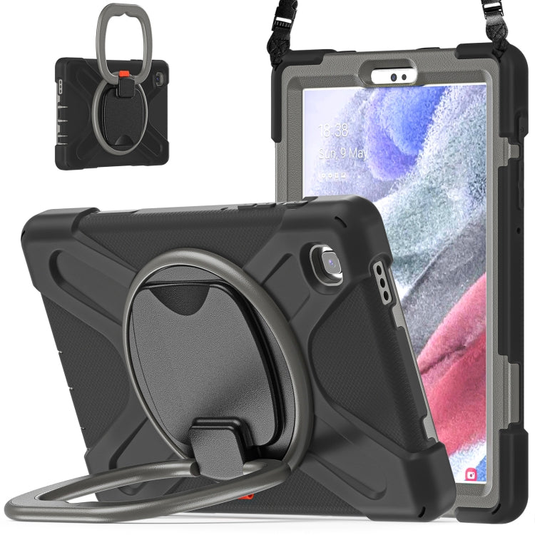 Silicone + PC Protective Case with Holder & Shoulder Strap, For Samsung Galaxy Tab A7 Lite T220 / T225