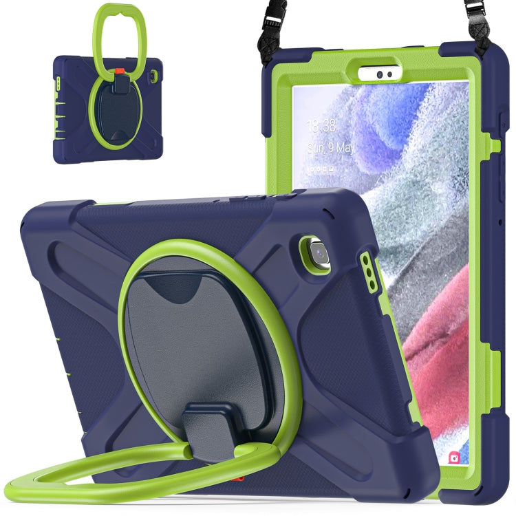 Silicone + PC Protective Case with Holder & Shoulder Strap, For Samsung Galaxy Tab A7 Lite T220 / T225