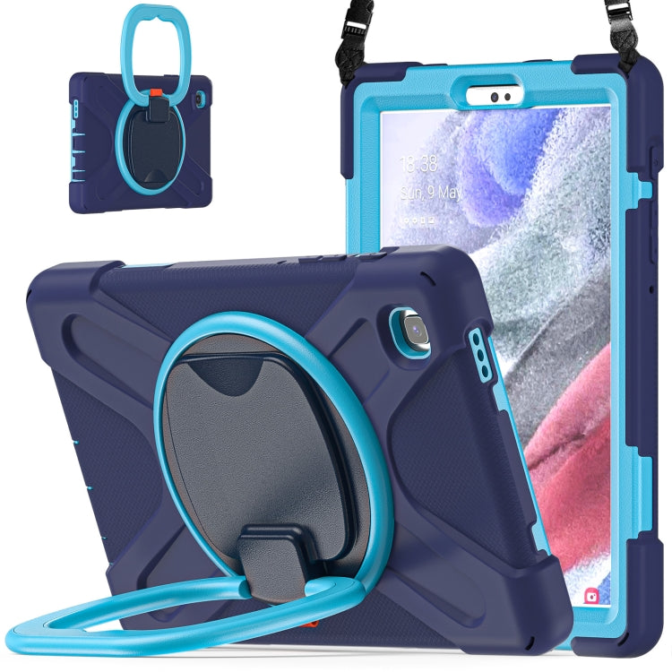 Silicone + PC Protective Case with Holder & Shoulder Strap, For Samsung Galaxy Tab A7 Lite T220 / T225