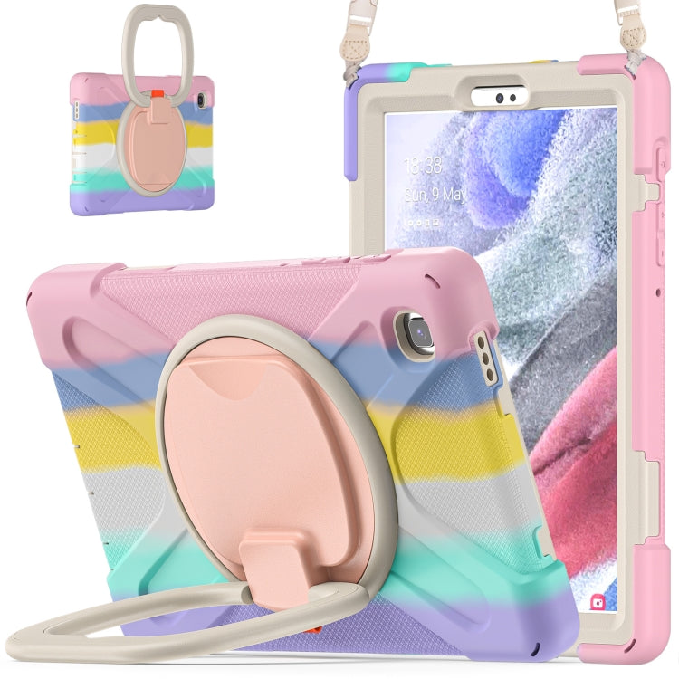 Silicone + PC Protective Case with Holder & Shoulder Strap, For Samsung Galaxy Tab A7 Lite T220 / T225