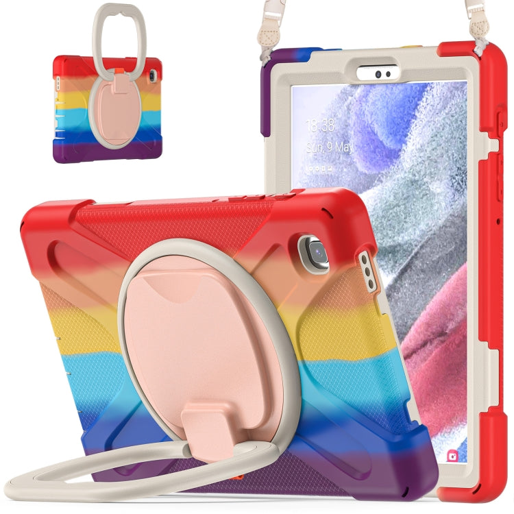 Silicone + PC Protective Case with Holder & Shoulder Strap, For Samsung Galaxy Tab A7 Lite T220 / T225