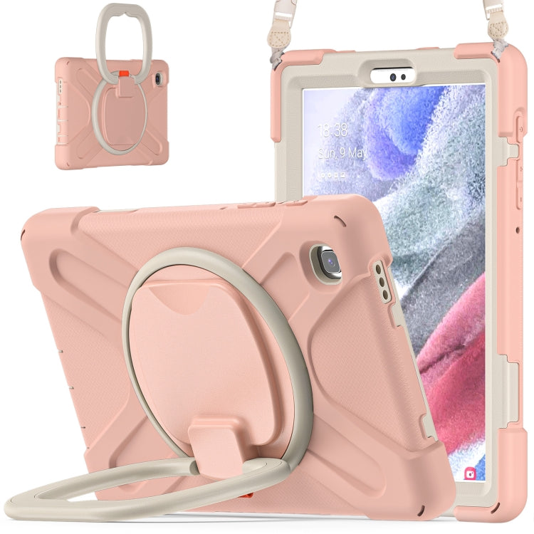 Silicone + PC Protective Case with Holder & Shoulder Strap, For Samsung Galaxy Tab A7 Lite T220 / T225