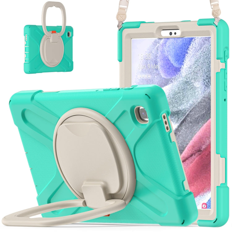 Silicone + PC Protective Case with Holder & Shoulder Strap, For Samsung Galaxy Tab A7 Lite T220 / T225