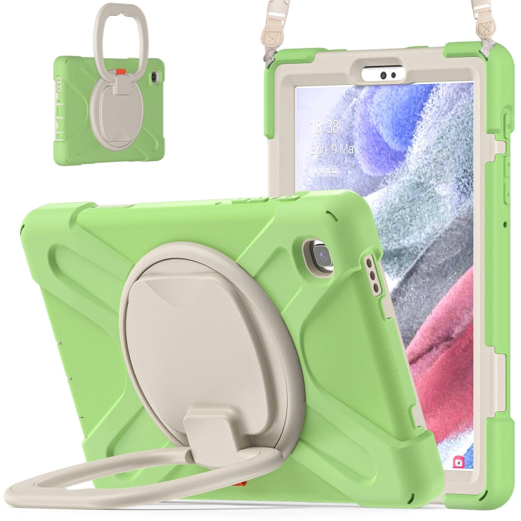 Silicone + PC Protective Case with Holder & Shoulder Strap, For Samsung Galaxy Tab A7 Lite T220 / T225