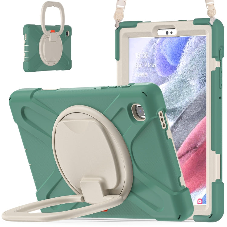 Silicone + PC Protective Case with Holder & Shoulder Strap, For Samsung Galaxy Tab A7 Lite T220 / T225