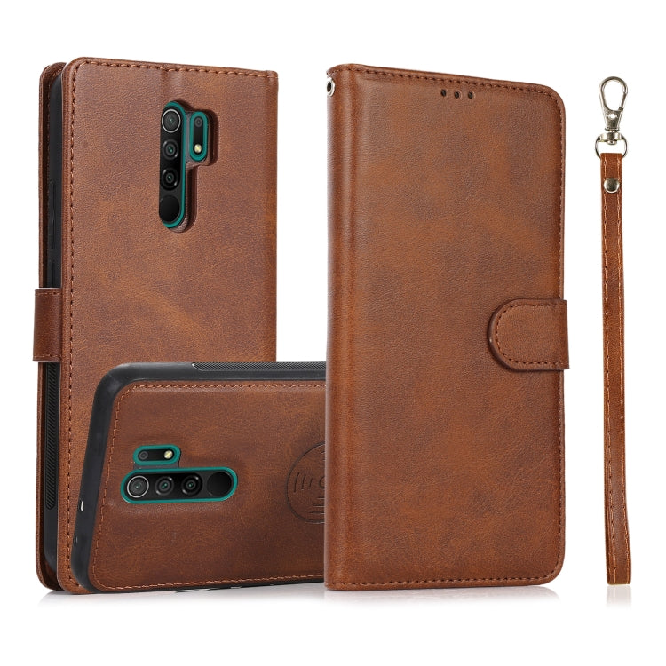 For Xiaomi Redmi 9 Calf Texture 2 in 1 Detachable Magnetic Back Cover Horizontal Flip Leather Case with Holder & Card Slots & Wallet & Photo Frame, For Xiaomi Redmi Note 8, For Xiaomi Redmi Note 9s, For Xiaomi Redmi Note 8 Pro, For Xiaomi Redmi 9C     ...