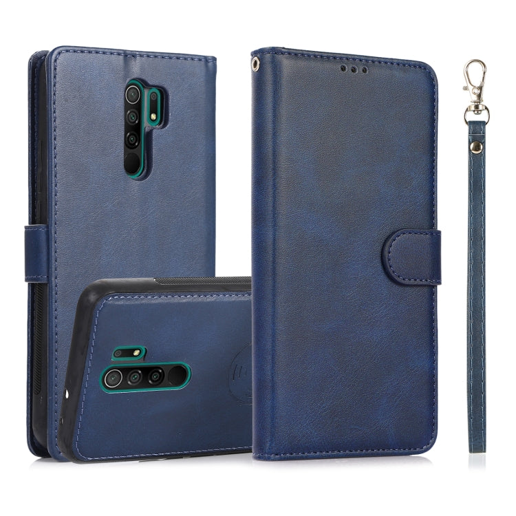 For Xiaomi Redmi 9 Calf Texture 2 in 1 Detachable Magnetic Back Cover Horizontal Flip Leather Case with Holder & Card Slots & Wallet & Photo Frame, For Xiaomi Redmi 9C, For Xiaomi Redmi 9A, For Xiaomi Redmi 9, For Xiaomi Redmi Note 8                   ...