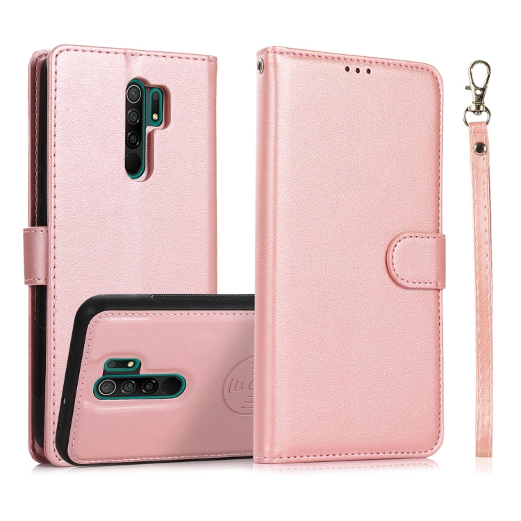 For Xiaomi Redmi 9 Calf Texture 2 in 1 Detachable Magnetic Back Cover Horizontal Flip Leather Case with Holder & Card Slots & Wallet & Photo Frame, For Xiaomi Redmi Note 8, For Xiaomi Redmi Note 9s, For Xiaomi Redmi Note 8 Pro, For Xiaomi Redmi 9C     ...