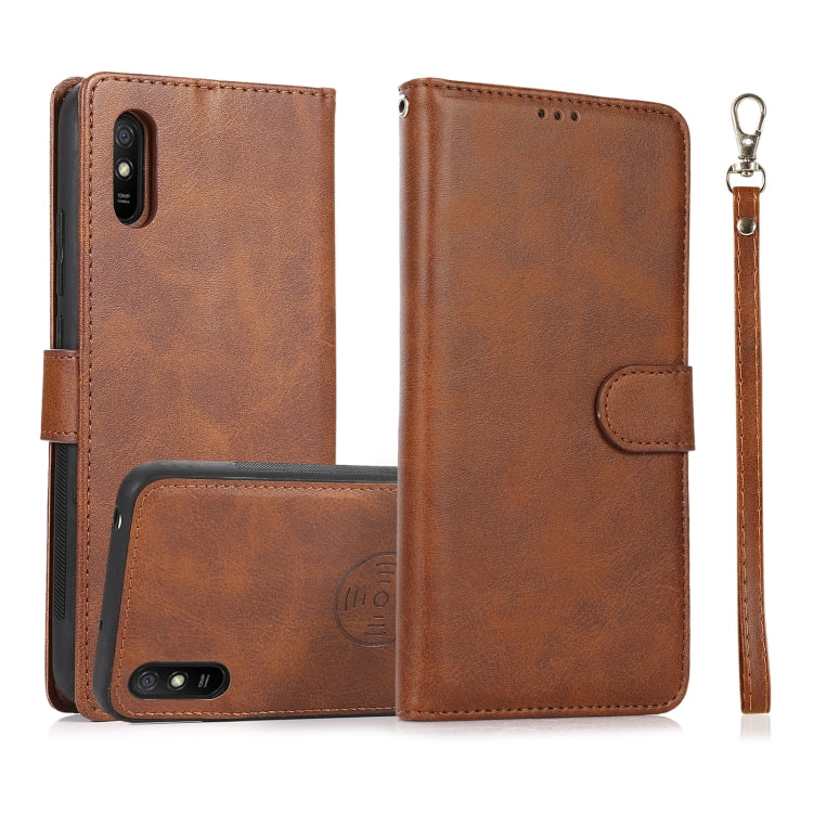 For Xiaomi Redmi 9 Calf Texture 2 in 1 Detachable Magnetic Back Cover Horizontal Flip Leather Case with Holder & Card Slots & Wallet & Photo Frame, For Xiaomi Redmi Note 8, For Xiaomi Redmi Note 9s, For Xiaomi Redmi Note 8 Pro, For Xiaomi Redmi 9C     ...