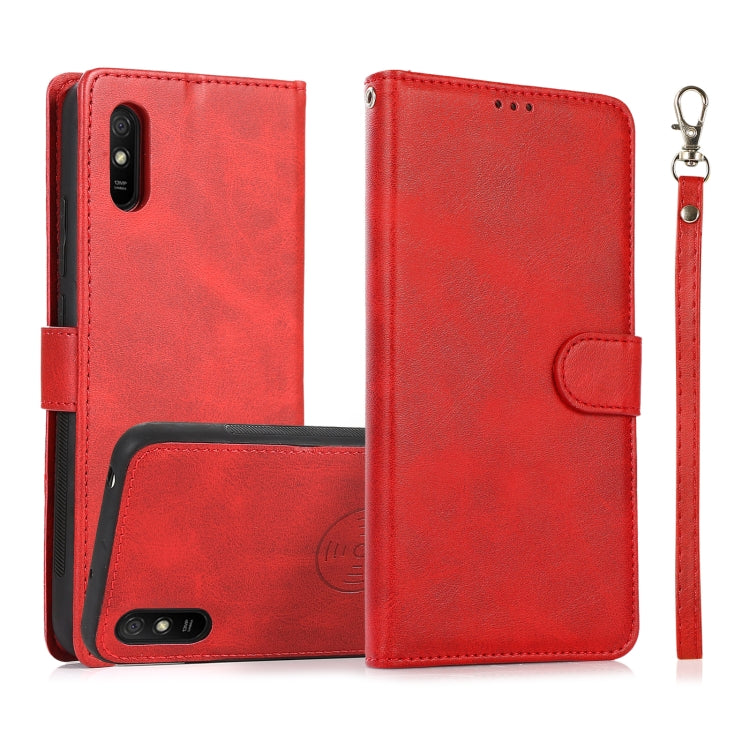 For Xiaomi Redmi 9 Calf Texture 2 in 1 Detachable Magnetic Back Cover Horizontal Flip Leather Case with Holder & Card Slots & Wallet & Photo Frame, For Xiaomi Redmi Note 8, For Xiaomi Redmi Note 9s, For Xiaomi Redmi Note 8 Pro, For Xiaomi Redmi 9C     ...