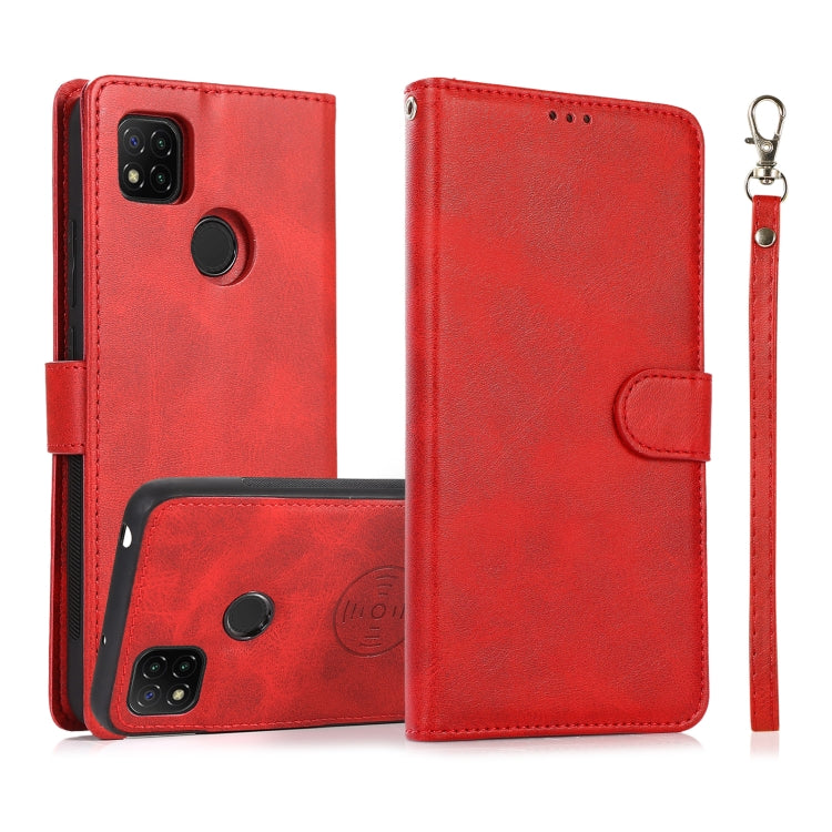 For Xiaomi Redmi 9 Calf Texture 2 in 1 Detachable Magnetic Back Cover Horizontal Flip Leather Case with Holder & Card Slots & Wallet & Photo Frame, For Xiaomi Redmi 9C, For Xiaomi Redmi 9A, For Xiaomi Redmi 9, For Xiaomi Redmi Note 8                   ...