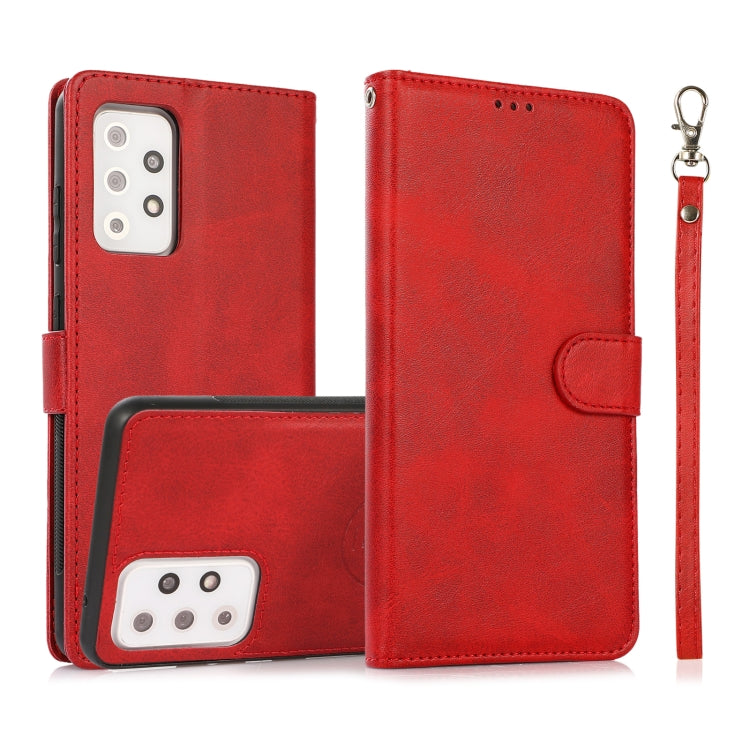 Calf Texture 2 in 1 Detachable Magnetic Back Cover Horizontal Flip Leather Case with Holder & Card Slots & Wallet & Photo Frame, For Samsung Galaxy A51 5G, For Samsung Galaxy A52 5G / 4G, For Samsung Galaxy A70, For Samsung Galaxy A71                  ...