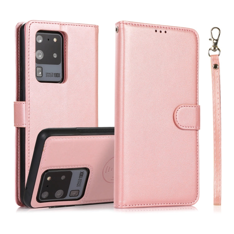 Calf Texture 2 in 1 Detachable Magnetic Back Cover Horizontal Flip Leather Case with Holder & Card Slots & Wallet & Photo Frame, For Samsung Galaxy S20 FE, For Samsung Galaxy S20 Ultra, For Samsung Galaxy S21 Ultra 5G, For Samsung Galaxy S21+ 5G       ...