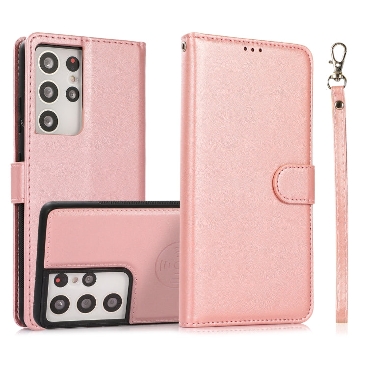 Calf Texture 2 in 1 Detachable Magnetic Back Cover Horizontal Flip Leather Case with Holder & Card Slots & Wallet & Photo Frame, For Samsung Galaxy S20 FE, For Samsung Galaxy S20 Ultra, For Samsung Galaxy S21 Ultra 5G, For Samsung Galaxy S21+ 5G       ...