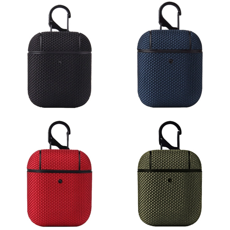 Business Cloth Earphone Protective Case with Hook, For AirPods 1 / 2, For AirPods Pro