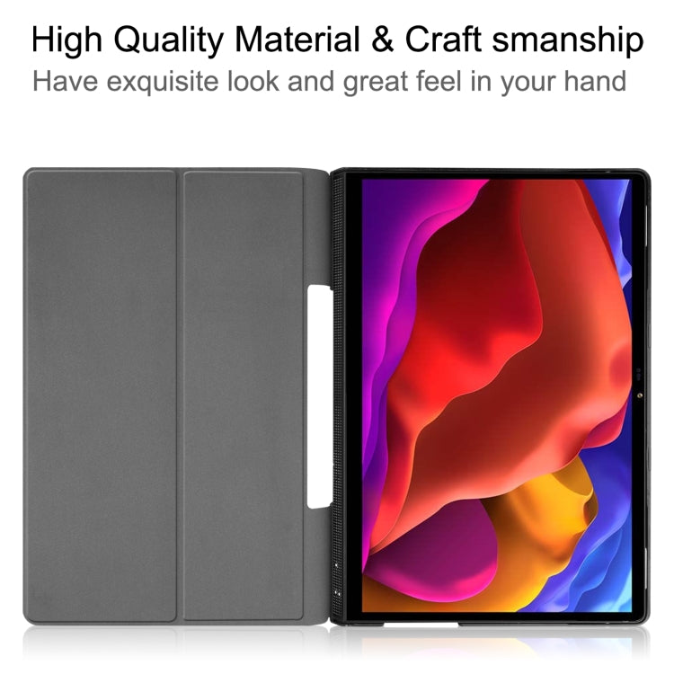 Custer Texture Horizontal Flip PU Leather Case with Holder, For Lenovo Yoga Pad Pro 13 inch YF K606F