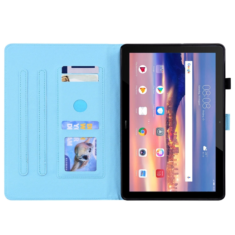 Animal Pattern Horizontal Flip Leather Case with Holder & Card Slots & Photo Frame, For Huawei MediaPad T5 10.1 inch, For Huawei MatePad T 10 / T 10s / Honor Enjoy 2 10.1