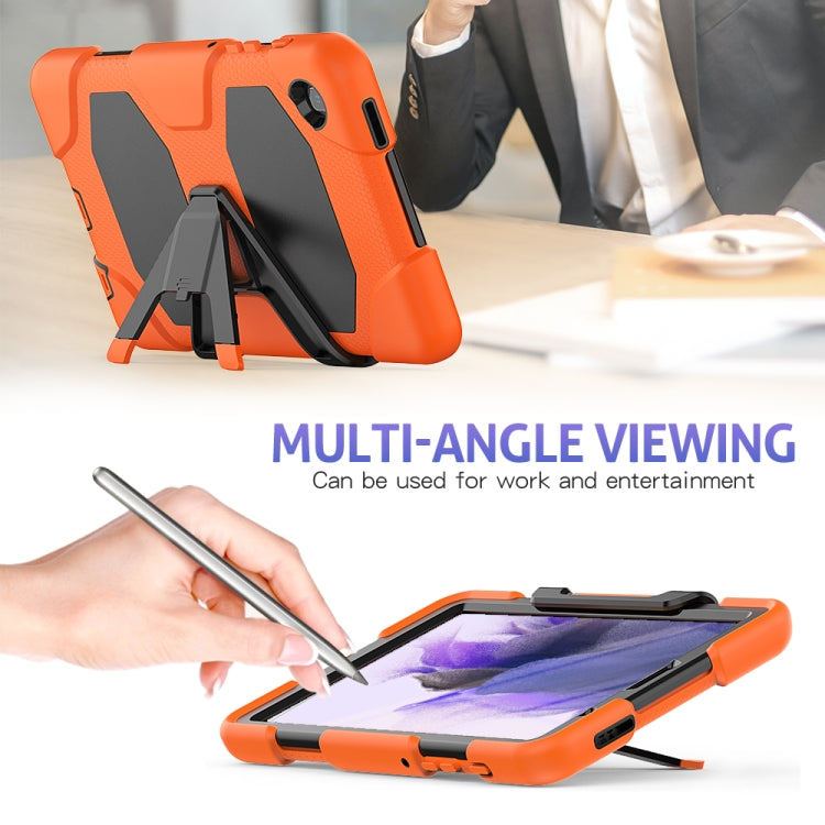 Shockproof Colorful Silicon + PC Protective Case with Holder & Pen Slot, For Samsung Galaxy A7 Lite 8.7 2021 T220 / T225