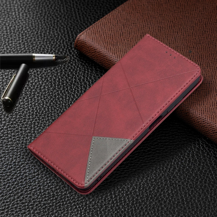 Rhombus Texture Horizontal Flip Magnetic Leather Case with Holder & Card Slots, For Samsung Galaxy A03s, For Xiaomi Mi 11 Lite, For Xiaomi Poco M3 Pro / Redmi Note 10 5G, For Samsung Galaxy A03s 164mm