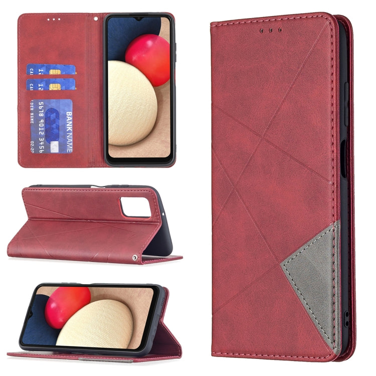 Rhombus Texture Horizontal Flip Magnetic Leather Case with Holder & Card Slots, For Samsung Galaxy A03s, For Xiaomi Mi 11 Lite, For Xiaomi Poco M3 Pro / Redmi Note 10 5G, For Samsung Galaxy A03s 164mm