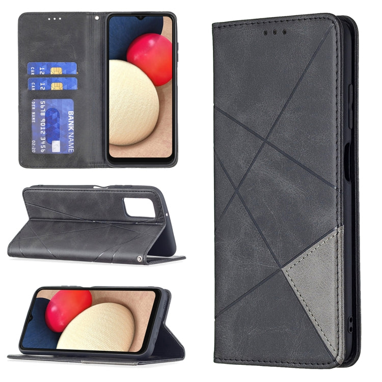 Rhombus Texture Horizontal Flip Magnetic Leather Case with Holder & Card Slots, For Samsung Galaxy A03s, For Xiaomi Mi 11 Lite, For Xiaomi Poco M3 Pro / Redmi Note 10 5G, For Samsung Galaxy A03s 164mm