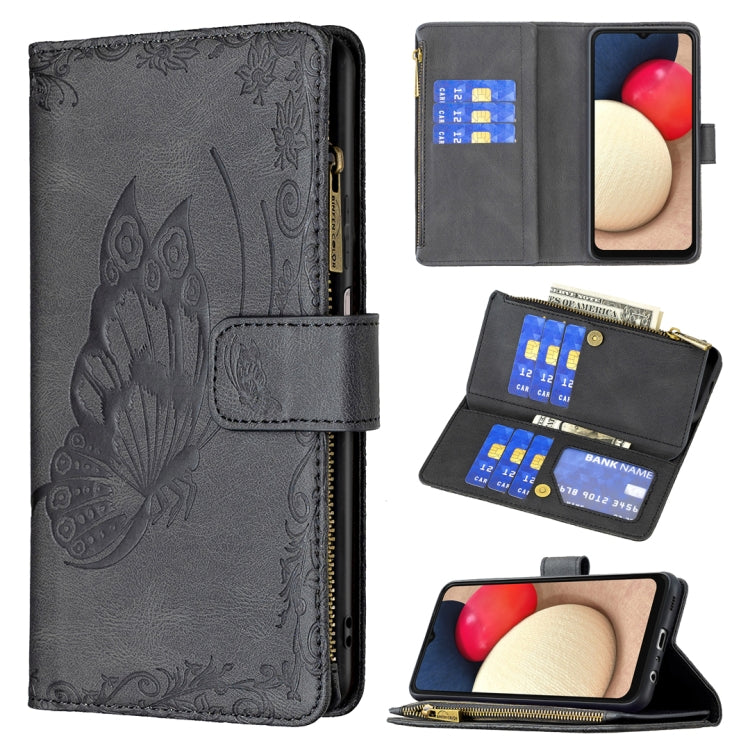 Flying Butterfly Embossing Pattern Zipper Horizontal Flip Leather Case with Holder & Card Slots & Wallet, For Samsung Galaxy A03s 164mm, For Xiaomi Mi 11 Lite, For Xiaomi Poco M3 Pro / Redmi Note 10 5G