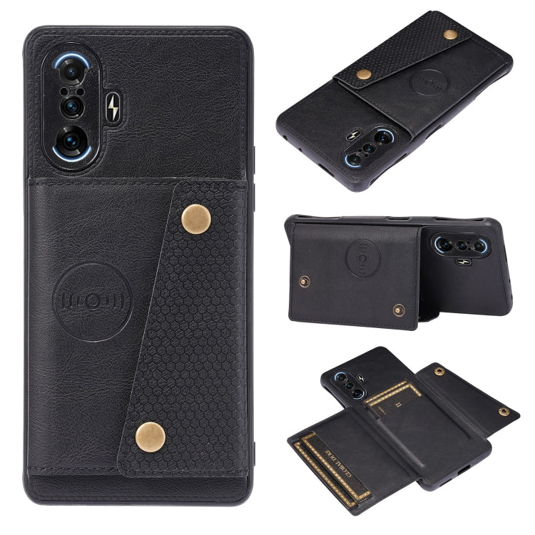Double Buckle PU + TPU Shockproof Magnetic Protective Case with Card Slot & Holder, For Huawei P50, For Xiaomi Redmi K40 Gaming, For Xiaomi Redmi Note 10 5G, For Samsung Galaxy S21 FE