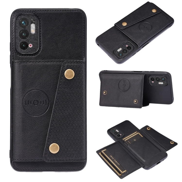 Double Buckle PU + TPU Shockproof Magnetic Protective Case with Card Slot & Holder, For Huawei P50, For Xiaomi Redmi K40 Gaming, For Xiaomi Redmi Note 10 5G, For Samsung Galaxy S21 FE