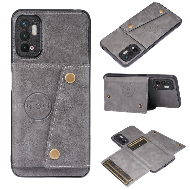 Double Buckle PU + TPU Shockproof Magnetic Protective Case with Card Slot & Holder, For Huawei P50, For OPPO K9, For OPPO Reno6, For Xiaomi Redmi K40 Gaming, For Xiaomi Redmi Note 10 Pro 5G, For Xiaomi Redmi Note 10 5G, For Samsung Galaxy S21 FE       ...