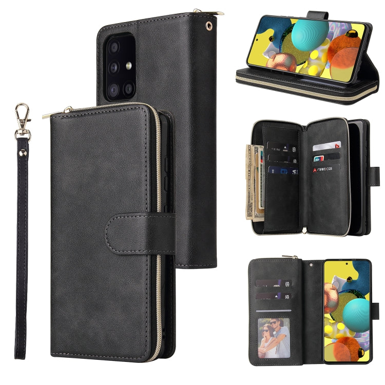 Zipper Wallet Bag Horizontal Flip PU Leather Case with Holder & 9 Card Slots & Wallet & Lanyard & Photo Frame, For Samsung Galaxy A12 5G, For Samsung Galaxy A52 5G, For Samsung Galaxy A72 5G, For Samsung Galaxy S21, For Samsung Galaxy S21 FE           ...