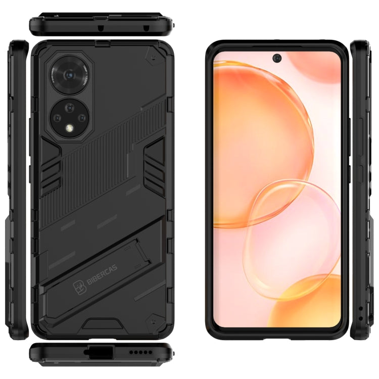 Punk Armor 2 in 1 PC + TPU Shockproof Case with Invisible Holder, For Honor 50, For Honor 50 Pro