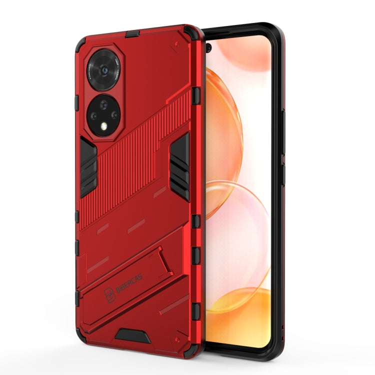 Punk Armor 2 in 1 PC + TPU Shockproof Case with Invisible Holder, For Honor 50, For Honor 50 Pro