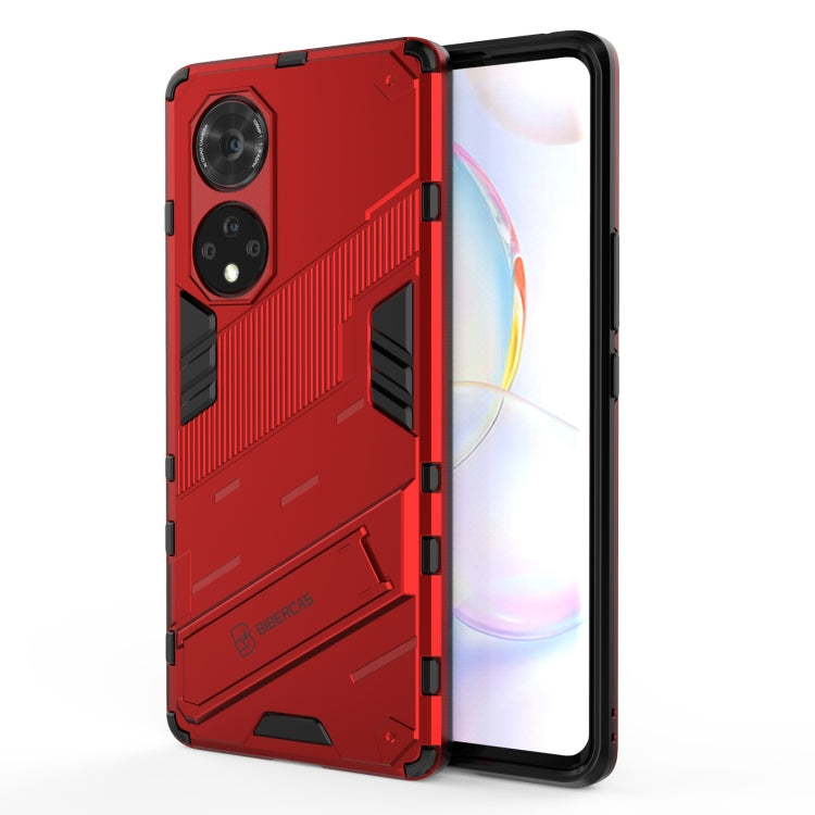 Punk Armor 2 in 1 PC + TPU Shockproof Case with Invisible Holder, For Honor 50, For Honor 50 Pro