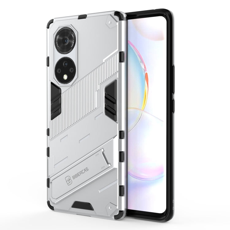 Punk Armor 2 in 1 PC + TPU Shockproof Case with Invisible Holder, For Honor 50, For Honor 50 Pro
