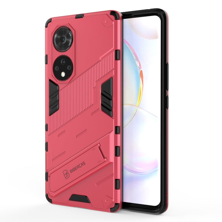 Punk Armor 2 in 1 PC + TPU Shockproof Case with Invisible Holder, For Honor 50, For Honor 50 Pro
