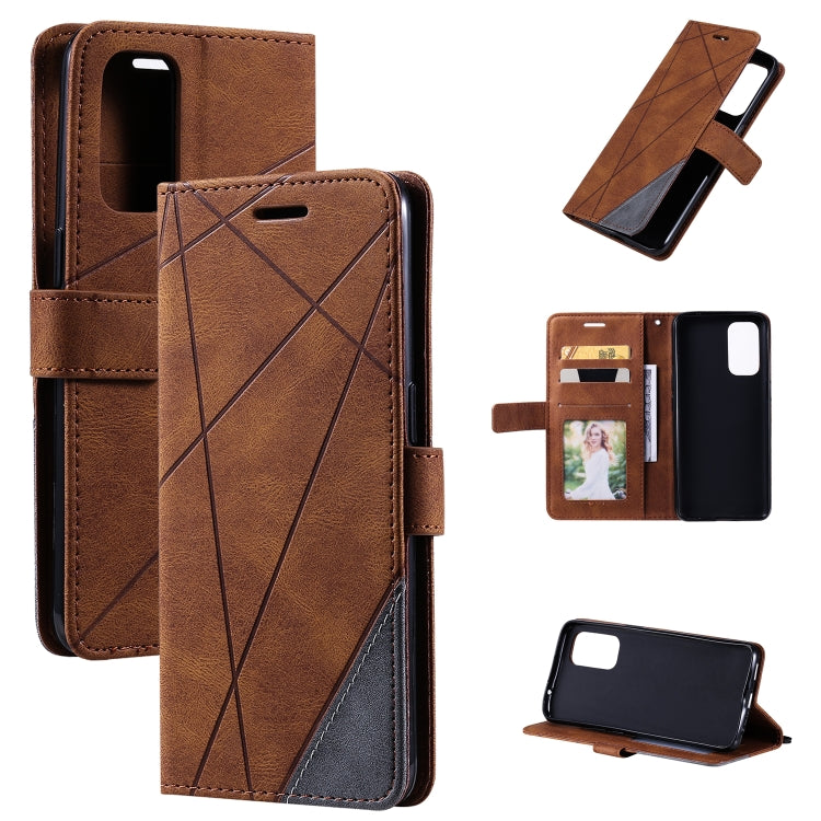 Skin Feel Splicing Horizontal Flip Leather Case with Holder & Card Slots & Wallet & Photo Frame, For OPPO A74 4G / F19, For OPPO A94 4G / F19 Pro, For OPPO Realme V13 5G, For OPPO Realme 8 4G, For OPPO Reno5 5G, For OPPO Reno5 Pro 5G                   ...