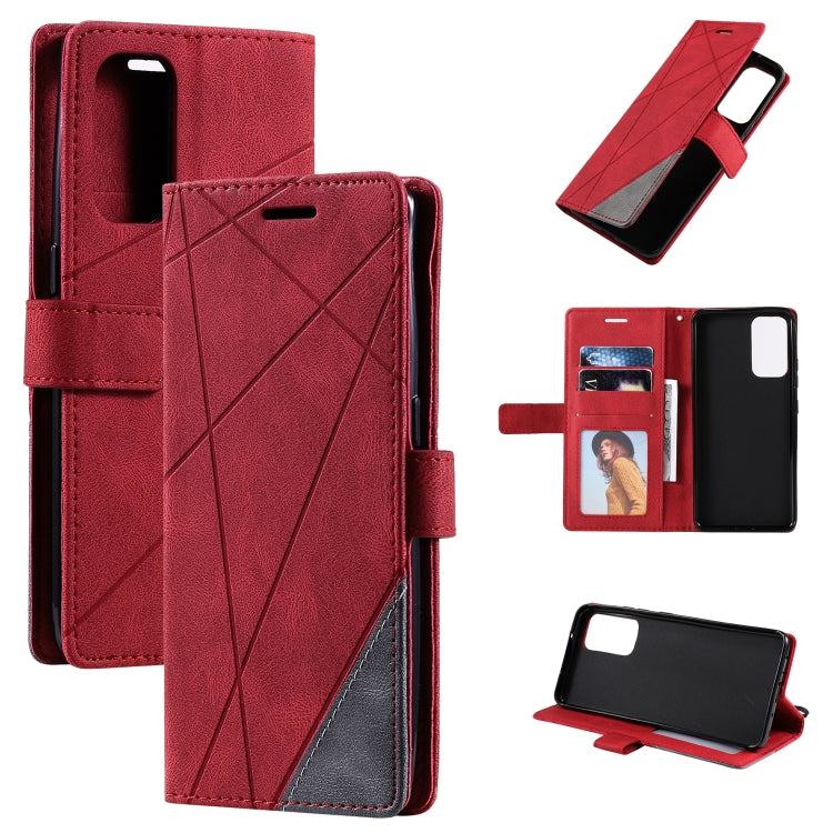 Skin Feel Splicing Horizontal Flip Leather Case with Holder & Card Slots & Wallet & Photo Frame, For OPPO A74 4G / F19, For OPPO A94 4G / F19 Pro, For OPPO Realme V13 5G, For OPPO Realme 8 4G, For OPPO Reno5 5G, For OPPO Reno5 Pro 5G                   ...