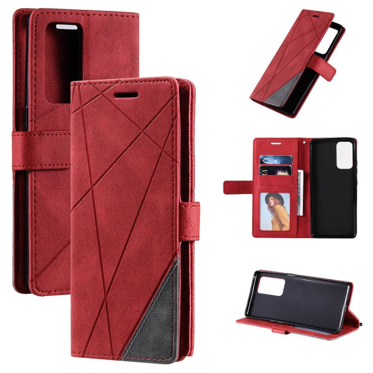 Skin Feel Splicing Horizontal Flip Leather Case with Holder & Card Slots & Wallet & Photo Frame, For OPPO A74 4G / F19, For OPPO A94 4G / F19 Pro, For OPPO Realme V13 5G, For OPPO Realme 8 4G, For OPPO Reno5 5G, For OPPO Reno5 Pro 5G                   ...