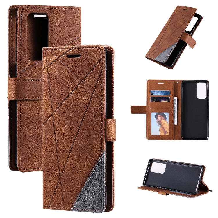 Skin Feel Splicing Horizontal Flip Leather Case with Holder & Card Slots & Wallet & Photo Frame, For OPPO A74 4G / F19, For OPPO A94 4G / F19 Pro, For OPPO Realme V13 5G, For OPPO Realme 8 4G, For OPPO Reno5 5G, For OPPO Reno5 Pro 5G                   ...