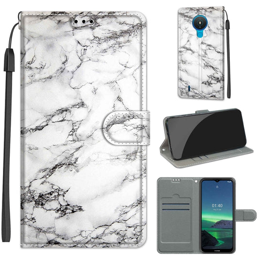 Voltage Colored Drawing Magnetic Clasp Horizontal Flip PU Leather Case with Holder & Card Slots, For Nokia 1.4