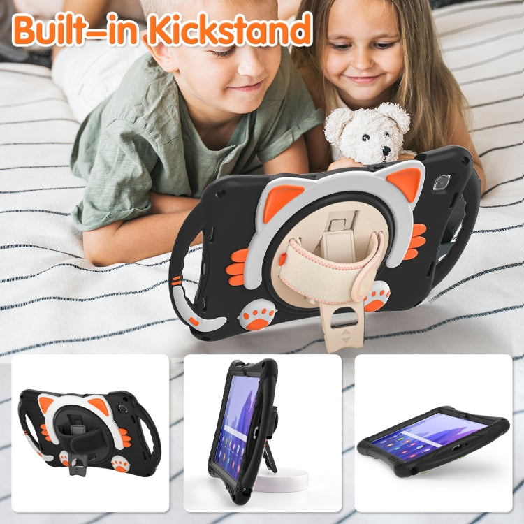Cute Cat King Kids Shockproof EVA Protective Case with Holder & Shoulder Strap & Handle, For Samsung Galaxy Tab A7 10.4 2020 SM-T500