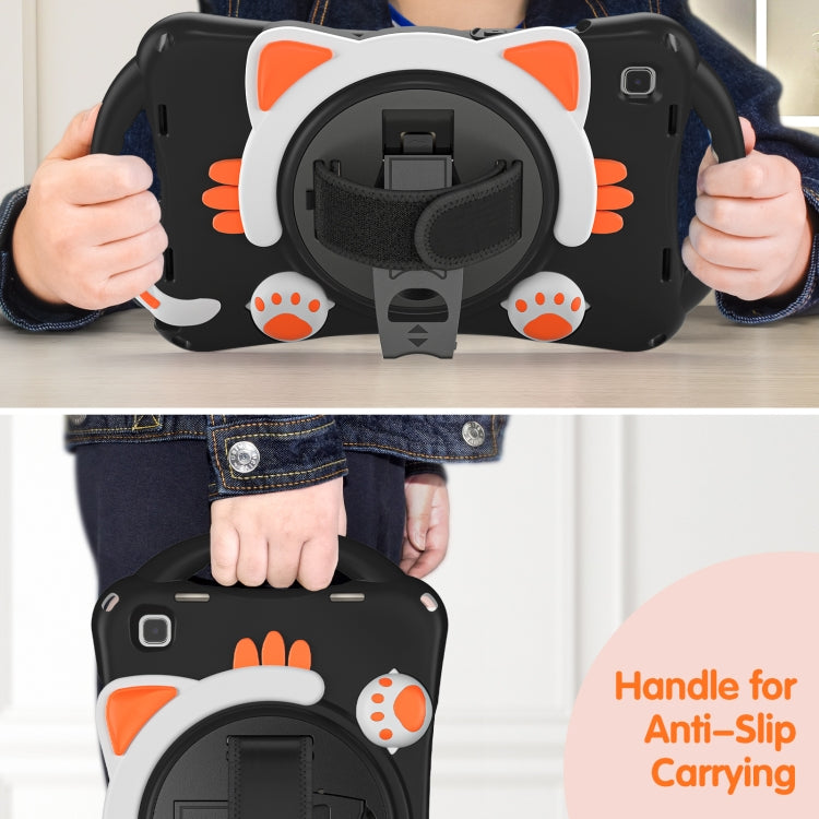 Cute Cat King Kids Shockproof EVA Protective Case with Holder & Shoulder Strap & Handle, For Samsung Galaxy Tab A7 10.4 2020 SM-T500