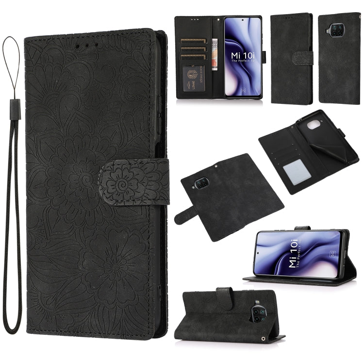 Skin Feel Embossed Sunflower Horizontal Flip Leather Case with Holder & Card Slots & Wallet & Lanyard, For Xiaomi POCO X3 NFC / X3 Pro / X3, For Xiaomi Redmi K40 / K40 Pro / Poco F3, For Xiaomi Mi 10T Lite 5G, For Xiaomi Mi 11, For Xiaomi Redmi Note 9 ...